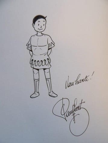 Suske en Wiske - Goud voor Rome met fantekening van Paul, Nieuw