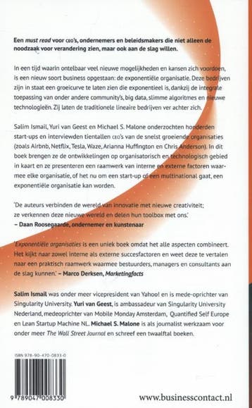Exponentiële organisaties 9789047008330 Salim Ismail, Verzenden, Gelezen, Salim Ismail