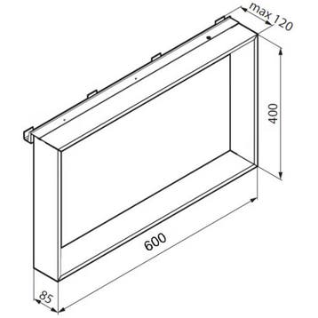 Planchet Novellini Kuadra voor Douchewand 40x60x12 cm Chroom, Ophalen of Verzenden, Nieuw
