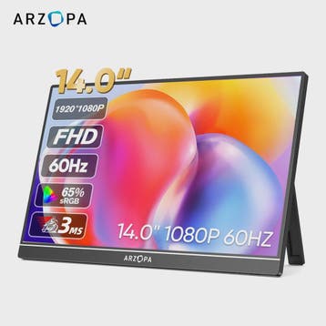 ARZOPA 14" FHD 1080P Draagbare Monitor - IPS Scherm met USB-, Verzenden, Nieuw