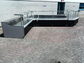 Oscartielle Koeltoonbank – B488 x D465 x H133 cm – zonder, Gebruikt