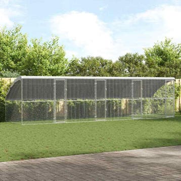 vidaXL Kippenhok 4 st zilver 800 x 200 x 200 cm, Verzenden, Nieuw