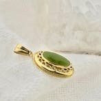 Gouden hanger met Jade (Hanger of bedel), Sieraden, Tassen en Uiterlijk, Bedels, Ophalen of Verzenden, Gebruikt, Goud, Overige merken