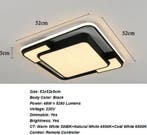 LED Plafondlamp Zwart Vierkant Gebogen – Moderne Opbouwlamp,, Verzenden, Nieuw