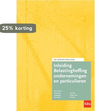 Inleiding Belastingheffing ondernemingen en particulieren., Verzenden, Zo goed als nieuw, A.J. van Doesum