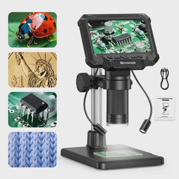 Digitale Microscoop met 4.3" IPS Scherm, 1600x Vergroting, H, Verzenden, Nieuw