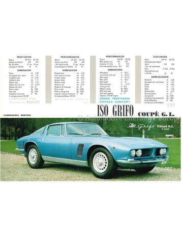 1963 ISO RIVOLTA PROGRAMMA LEAFLET, Nieuw, Author