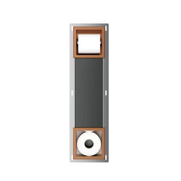 Inbouw toiletrolhouder-reserverolhouder copper zonder klep, Verzenden, Nieuw
