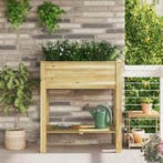 vidaXL Hoge Planter Bruin 85,5 x 46,5 x 96 cm Geïmpregneerd, Verzenden, Nieuw, Hout, 60 cm of meer