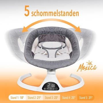 2dekans | Moxica Wipstoel Elektrisch - Babyschommel -, Ophalen of Verzenden, Zo goed als nieuw, Overige kleuren