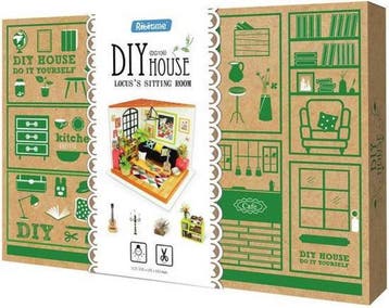 Robotime Dollhouse Kit-Locuss Sitting Room met LED lamp..., Verzenden, Nieuw