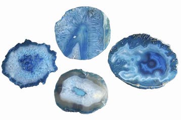 Set van 4 onderzetters voor glazen COASTER 10cm blauwe, Ophalen of Verzenden, Nieuw