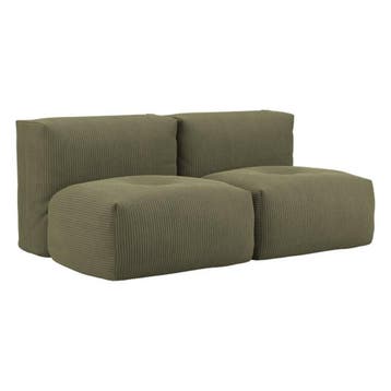 Soft Sofa Indoor 2 Seater - Corduroy Olive, Verzenden, Nieuw, Groen, Zitzak
