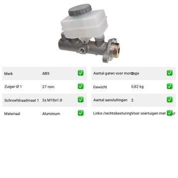 Hoofdremcilinder Subaru Forester 2.0 AWD (1997-2002), Auto-onderdelen, Verzenden, Nieuw, Subaru