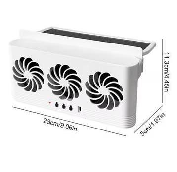 Auto Ventilator Zonne Energie 3 Fans Raam USB Ventilatie, Verzenden, Nieuw