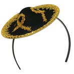 Mini verkleed sombrero op haarband - Haarbanden, Ophalen of Verzenden, Nieuw