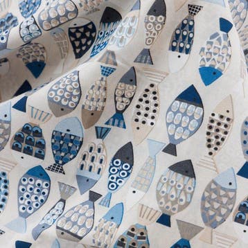 BA187 - Stof Mediterrane Fantasie – Geometrische nautische