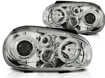 VW Golf 4 Angel Eyes Koplampen | Tweedekansje | OP=OP, Auto-onderdelen, Ophalen of Verzenden, Gebruikt, Volkswagen