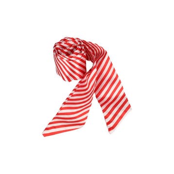 Haarband Haarsjaaltje 180cm - Gestreept Patroon - Rood Wit, Nieuw