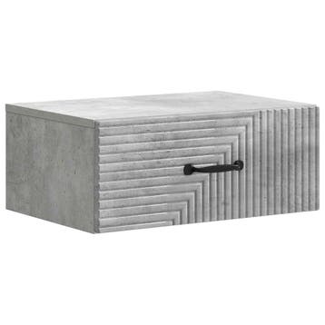 vidaXL Wandbeugel Bedkast Betongrijs 49 x 34,5 x 20 cm, Minder dan 45 cm, Verzenden, Nieuw, Minder dan 55 cm
