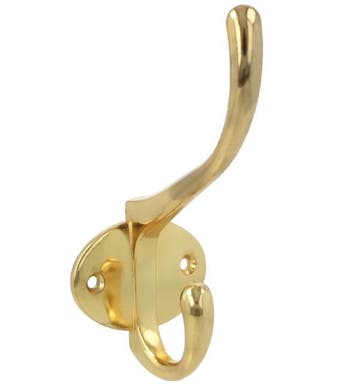 Kapstokhaak 135x58 mm zamak goud, Huis en Inrichting, Woonaccessoires | Kapstokken, Verzenden, Nieuw