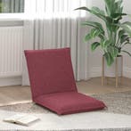 vidaXL Verstelbare vlo stoelen Wijnrood Stof, Verzenden, Nieuw, Rood