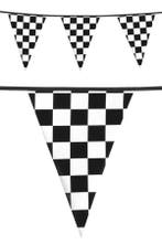 Zwart Wit Geblokte Vlaggetjes Slinger Formule 1 Racing Max V, Ophalen of Verzenden, Nieuw, Feestartikel, Carnaval