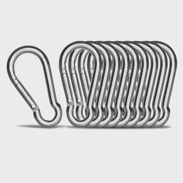 10x RVS Karabijnhaak M4-M8 - Heavy Duty Snap Hook voor Outdo