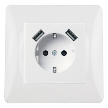 Inbouw Stopcontact - Met USB, Ophalen of Verzenden, Nieuw, Stopcontact