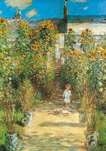 Kunstdruk Claude Monet - Il giardino di Monet 70x100cm, Huis en Inrichting, Verzenden, Nieuw