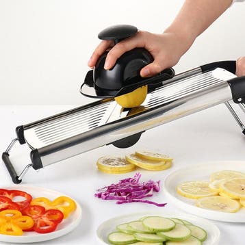 HI NATURE™ Mandolines Luxe Groentesnijder Mandoline RVS met, Ophalen of Verzenden, Zo goed als nieuw