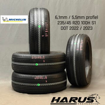 235/45/20 100H S1 Michelin zomerbanden 6,1/5,5mm profiel 4X, Auto-onderdelen, Banden en Velgen, Gebruikt, Ophalen of Verzenden