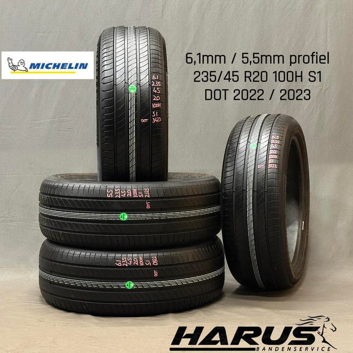 235/45/20 100H S1 Michelin zomerbanden 6,1/5,5mm profiel 4X, Auto-onderdelen, Banden en Velgen, 20 inch, Erkend duurzaam, Zomerbanden