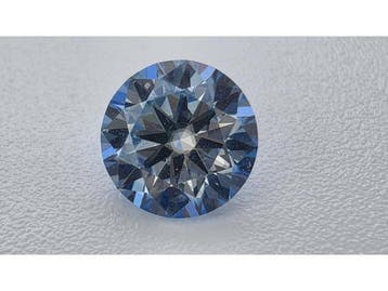 Veiling - Moissanite briljant 1.00 crt Blue ( GRA gecertific, Sieraden, Tassen en Uiterlijk, Edelstenen, Nieuw