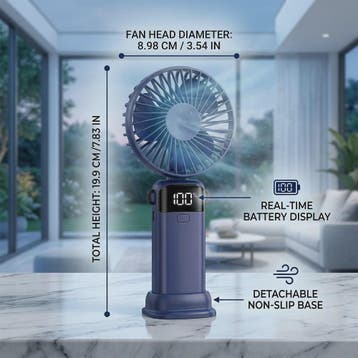 Draagbare USB Handventilator - Opvouwbaar, 3-in-1 Mini Burea, Verzenden, Nieuw