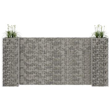 vidaXL Gabion plantenbak H-vormig 260x40x120 cm staaldraad, Tuin en Terras, Bloembakken en Plantenbakken, 100 cm of meer, Verzenden