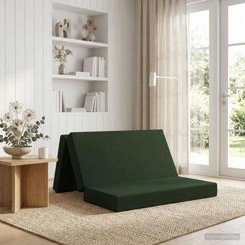 vidaXL Vouwbare Bankbed 160 x 67 x 45 cm Donkergroen, Huis en Inrichting, Slaapkamer | Matrassen en Bedbodems, Verzenden, Nieuw