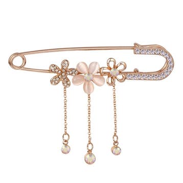 Fako Bijoux - Sierspeld / Sjaalspeld - Kristal Bloemen DLX -, Verzenden, Nieuw