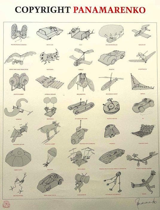 Panamarenko (1940-2019) - Copyright Panamarenko, Antiek en Kunst, Antiek | Overige Antiek