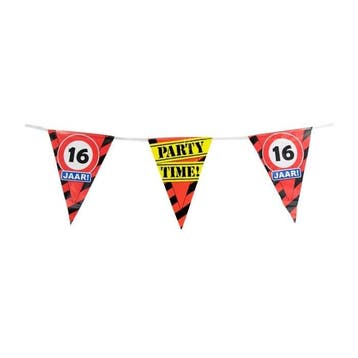 Party Vlaggetjes - 16 Jaar, Ophalen of Verzenden, Nieuw