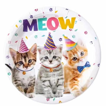 Tafelkleed Cats wit met vrolijke poezen afbeeldingen, Verzenden, Nieuw