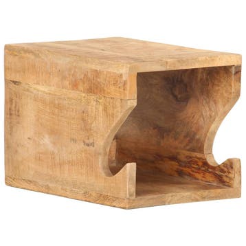 vidaXL Wandfietsenrek 35x25x25 cm massief ruw mangohout, Verzenden, Nieuw