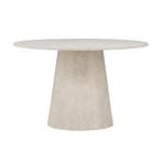 *WOONWINKEL* Ronde Eettafel Met Ronde Voet Beige, Verzenden, Nieuw