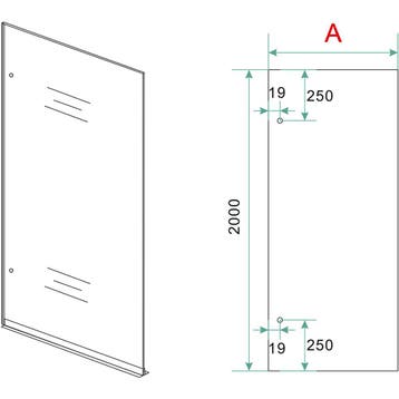 Wiesbaden Less Inloopdouche Glasplaat - 120x200cm - 8mm -, Ophalen of Verzenden, Nieuw, Glas