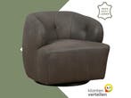 Leren draaifauteuil Cloud - Kenia Antracite (grijs), Huis en Inrichting, Fauteuils, Bohemian, Eigentijds, Klassiek, Modern, Retro, Romantisch, Scandinavisch, Vintage