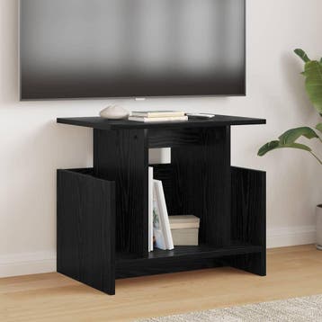 vidaXL TV-standaard 2 st Zwart Eiken Bewerkt hout, Huis en Inrichting, Kasten | Televisiemeubels, Minder dan 50 cm, Verzenden