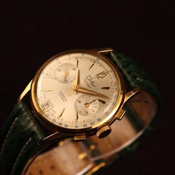 Difor Suisse - Chronograph Date - 18K Solid Gold Case -, Nieuw