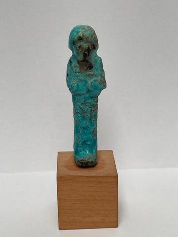 Oude Egypte, late periode Faience Shabti - 8.5 cm