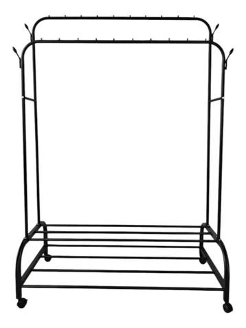 Kledingrek met wieltjes | Metaal | 110x55x165cm | Zwart, Kleding | Dames, Kledingrekken, Verzenden, Nieuw