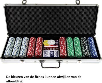 Poker Koffer (500 stenen) | HOT Games - Spelonderdelen, Hobby en Vrije tijd, Verzenden, Nieuw